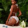 Cherry Printed Halter Strappy Bikini Female Swimsuit Women Swimwear Two-pieces Bikini Set Bather Bathing Suit Swim