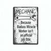 Metal Wall Art Sign, Mechanic Gift for Him, Hammer Garage Decor