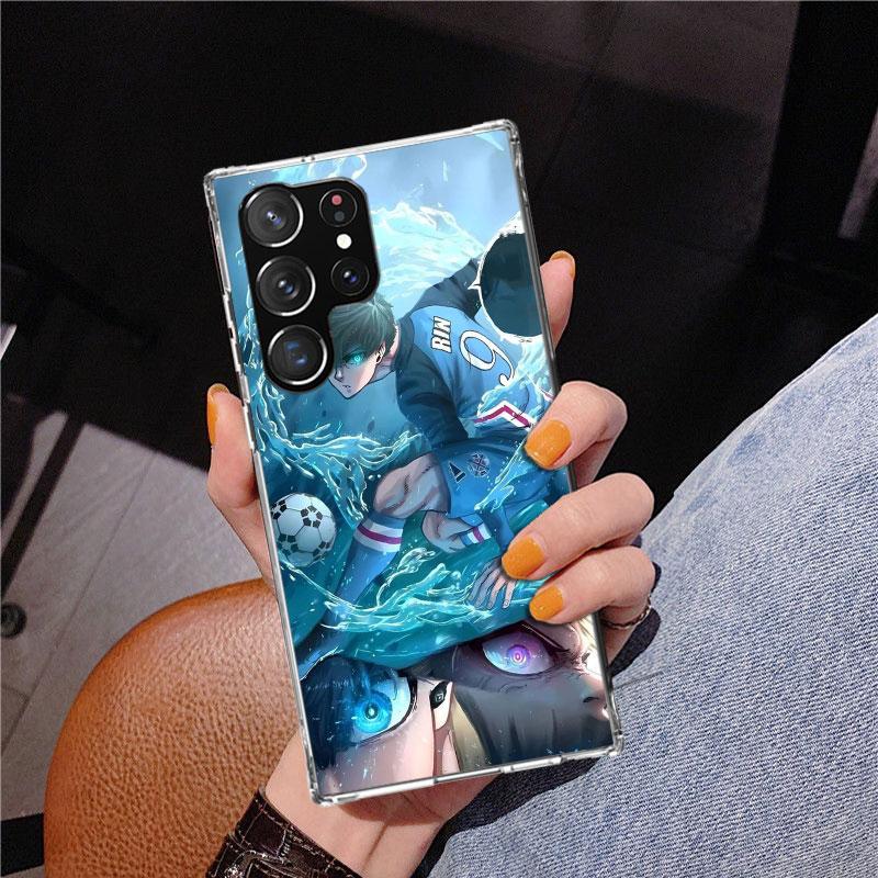 Blue Lock Isagi Yoichi Phone Case For Samsung Galaxy S24 S25 Edge S26 Ultra S23 S22 S21 Plus S20 FE + Personalized Print Cover G