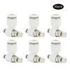 50Pcs Air Flow Control Valve Pneumatic White Adjustment Durable Quick Connector SL6‑M5