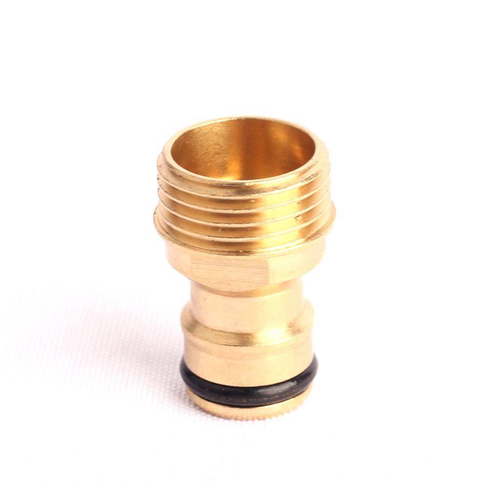 4-Point Brass Quick Connect Faucet Adapter for Water Guns and Washing Machines