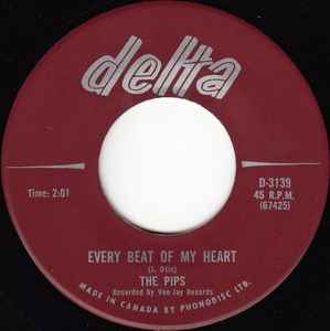 

7inch Record PIPS - Every Beat Of My Heart / Room In Yo D3139 DELTA 1961 Canada Soul/Funk Used