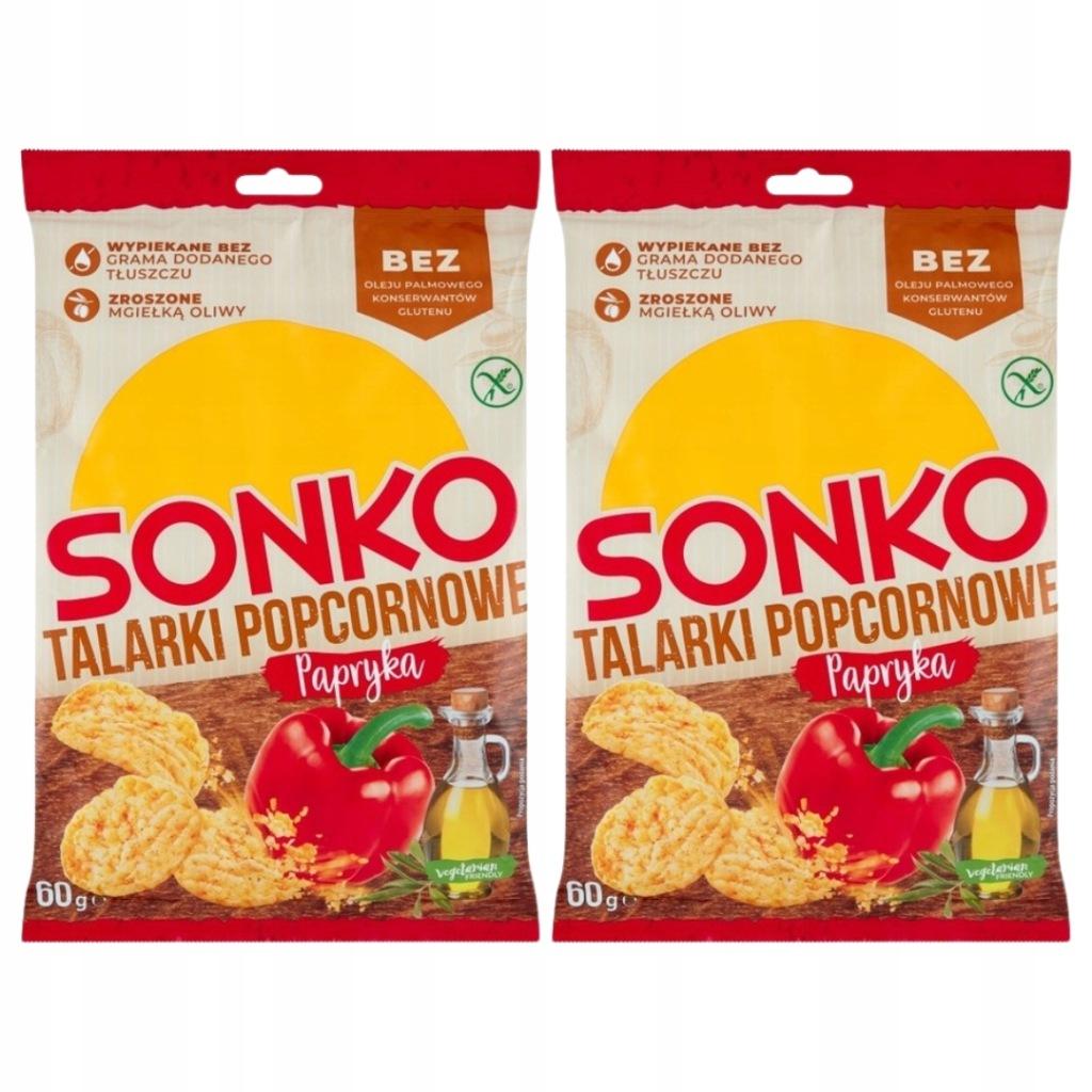 Sonko Talarki popcornowe papryka 60 g x 2 sztuk