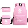 Harry Potter Academy Badge Harrypotter Backpack Student Schoolbag Shoulder Bag Pencil Case 3PCS Set