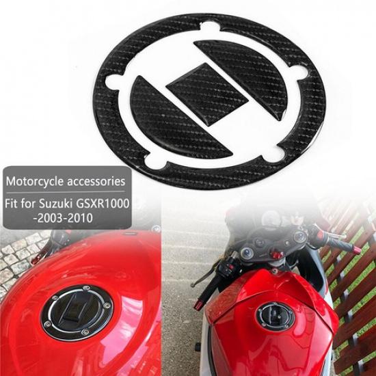 Real Carbon Fiber Fits Suzuki GSXR 1000 600 750 Fuel Tank Gas Cap Cover 3D Decal