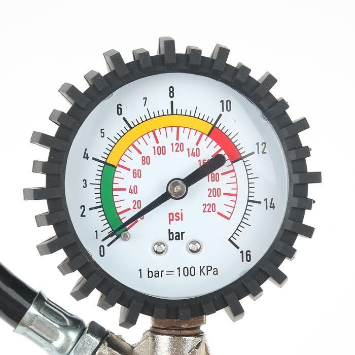 Compresseur Manomètre Gonfleur De Pression Air Pour Pneu Voiture Auto Moto