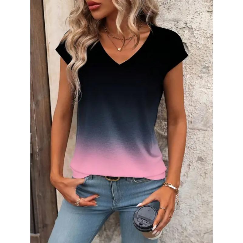 

Summer Fashion Casual Versatile High-quality Printed Shoulder T-shirt 5xl