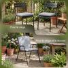 Set Of 2 Garden Chair Cushions Chair Pads 50 X 50 Cm High Density Foam Non Slip 50x50 Cm Gray