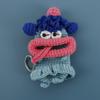 Funny Crochet Keychains Knitting Cute Sausage Mouth Doll Key Holder Knitted Storage Bag Keyrings For Car Keys Custom