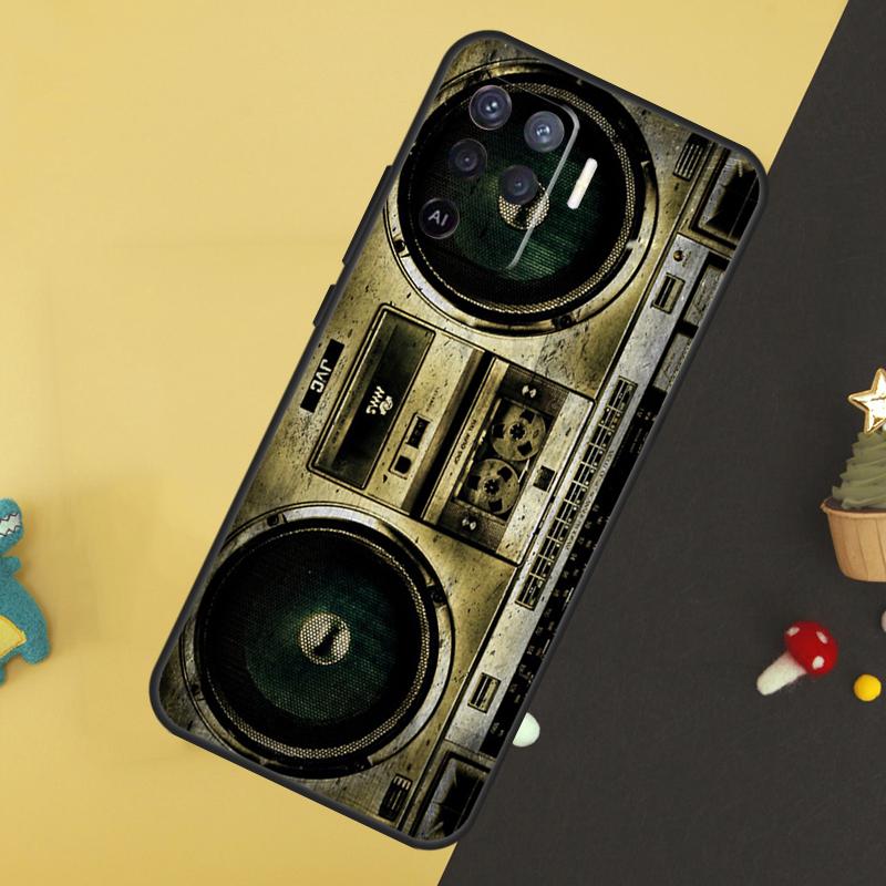 Vintage 80s Boombox Case For Oppo A5 Pro A6 A15 A16 A76 A96 A17 A57 A98 A58 A78 A18 A38 A54 A74 A94 A40 A60 A80