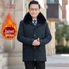 YUZHAOLIN Men's Thickened Winter Parka with Detachable Fur Collar