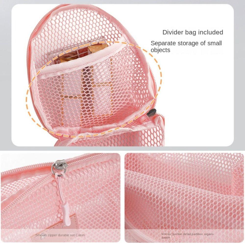 Nylon Cosmetic Bag Hand-held Storage Pouch Casual Toiletry Wash Bags  Women