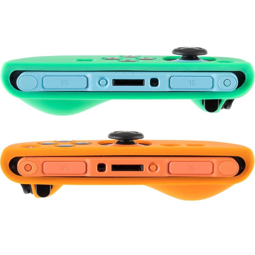 Cyber Gadget Silicon Protective Cover for Nintendo Switch 2 Joy-Con 2, Anti-Dust Grip Case (Emerald & Orange)