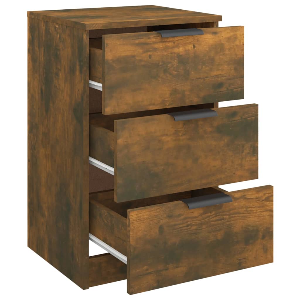 Nightstands 2 Pcs Smoked Oak 40 X 36 X 65 Cm