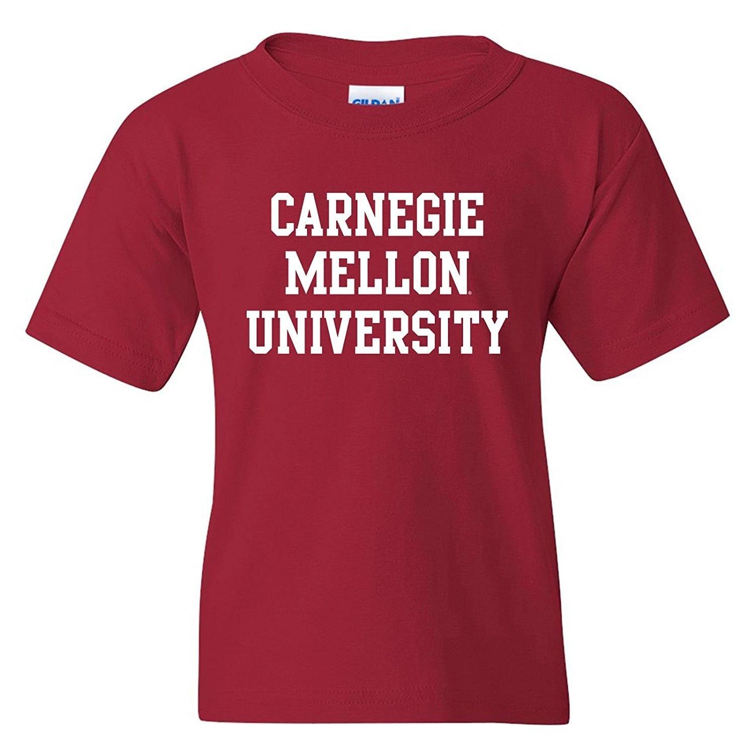 Carnegie Mellon University Basic Block Licensed Unisex Youth T-Shirt 2XL