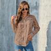 Luxurious Jacquard Sheer Blouse - Stylish Button-down with Elegant Long Sleeves - Perfect for Spring and Fall Closets!