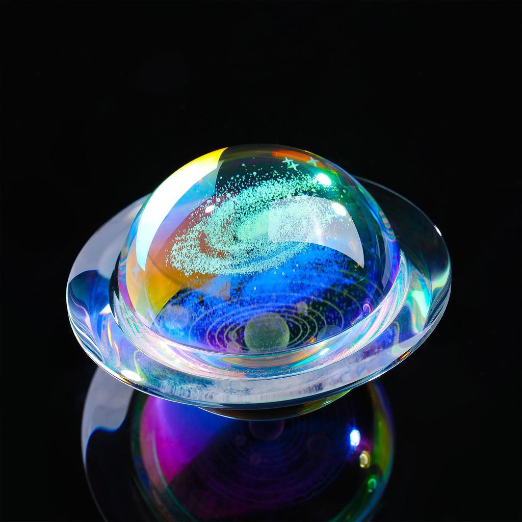 Kertari 3D Universe K9 Crystal Ball - Solar System & Milky Way Model - Popular Birthday Gift for Men, Women, Children, Friends [Authentic] - Stylish I