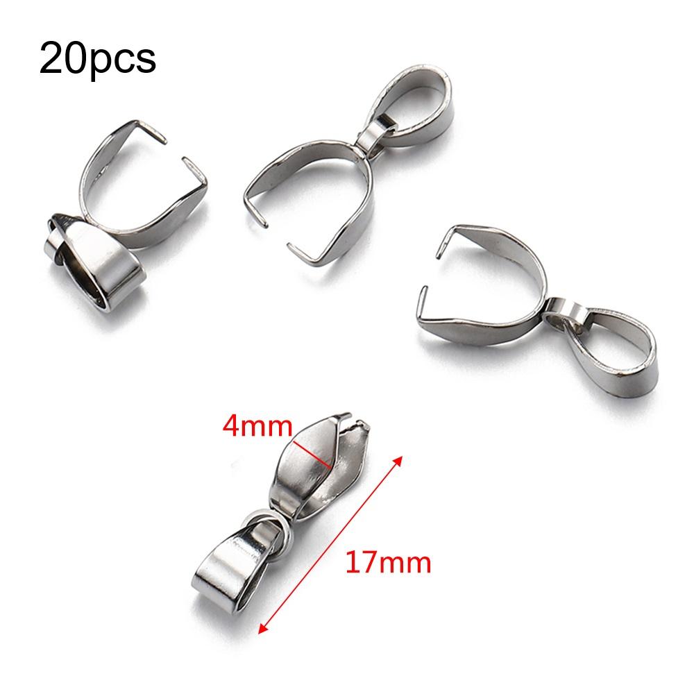 5pcs 20pcs Stainless Steel Star Pendant Pinch Bail Clip Melon Seeds Charm Clasps Connector Bulk for DIY Nacklace Making Findings