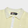 Fila White Special Solid Color Fashion Casual Comfortable Polo Short Sleeve Knit Top Women Tops Sunflower-Yellow F11W347401F-YE