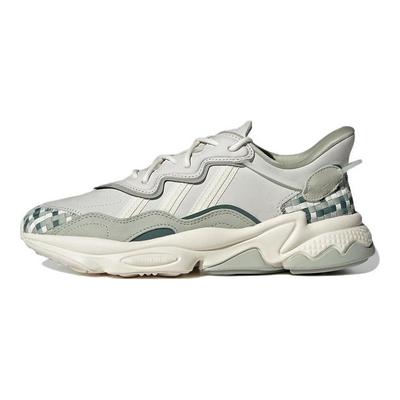Originals Ozweego Cuero Cómodos Versátiles Duraderos Zapatillas Casuales de Estilo de Vida de Caña Baja Unisex Gris Verde GY9019