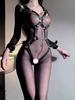 Sexy Bondage Lingerie Outfit Leather with Bodystockings  Adjustable Garter Full Body Harness Gothic Sex Product Erotic Set