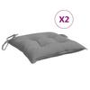 Chair Cushions 2 Pcs. Gray 40 X 40 X 7 Cm Oxford Fabric