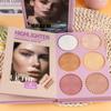 4-Layer Multi - Functional Beauty Book Kit- Style Makeup Ingeniously Eyeshadows, Blushes, Highlighters,  Powders In One,Best Choice For