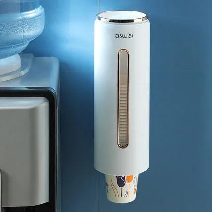 Paper Cup Holder, Automatic Cup Extractor, Water Dispenser, Hole Free, Household Dust-proof Paper Cup, Plastic Cup Storage Box