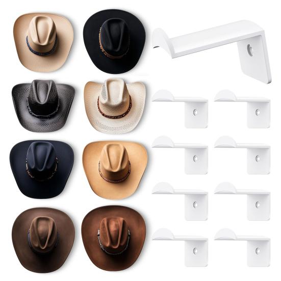 16 Pcs Cowboy Hat Hook Wall Hat Hanger Adhesive Cap