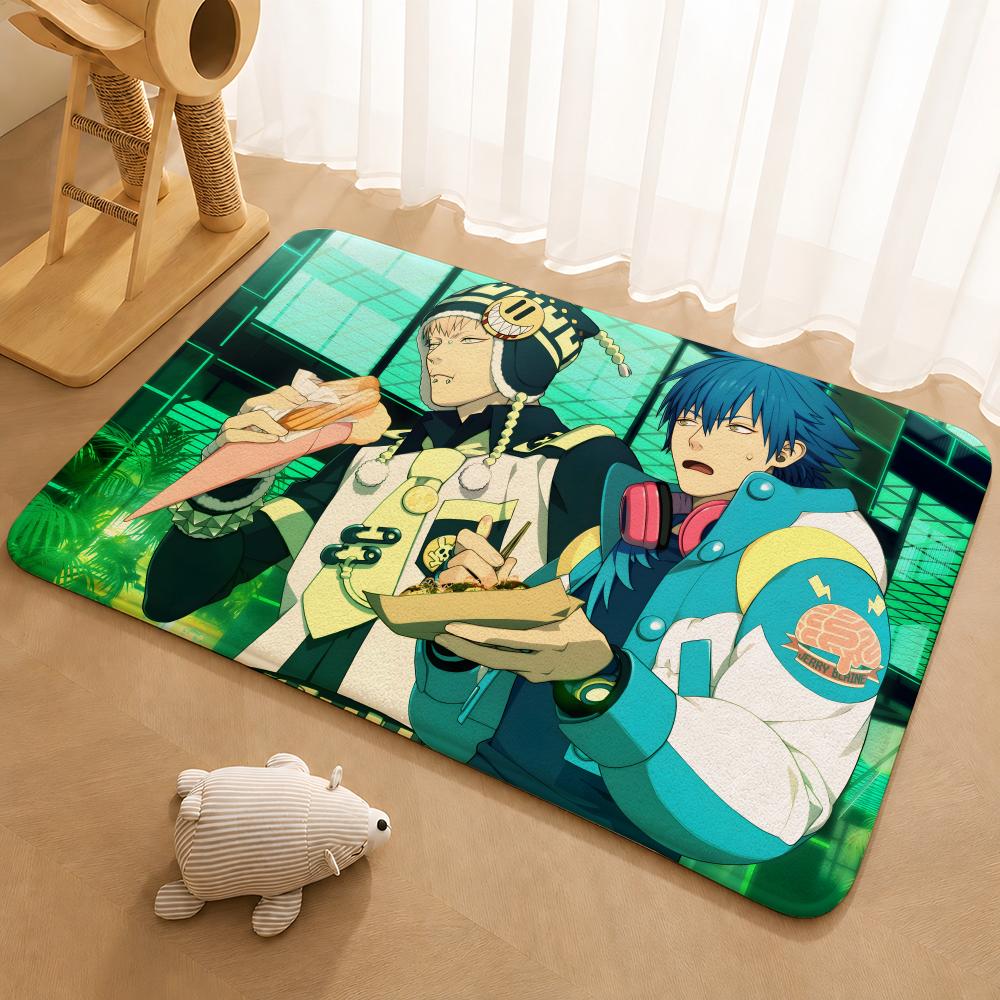 Anime Hot D-DRAMAtical MurderS Floor Mat Floor Mat Soft Flannel Non-Slip Door Rug for Living Room