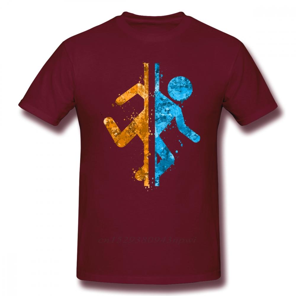 Portal T Shirt Portal Splatter TShirt Printed Casual Tee Shirt Mens Cute Cotton Short Sleeves Tshirt