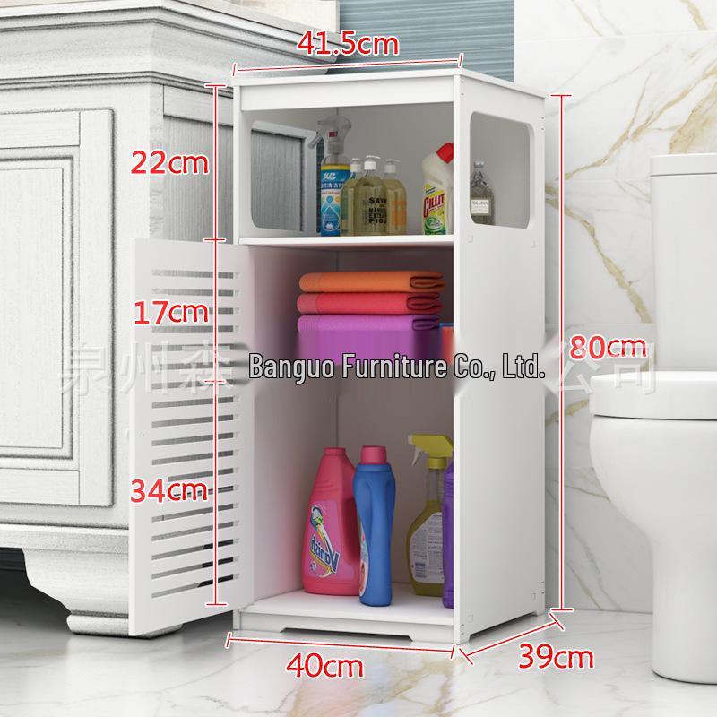Multi-layer Narrow Storage Cabinet for Bathroom, Washbasin, Toilet, Balcony, and Laundry