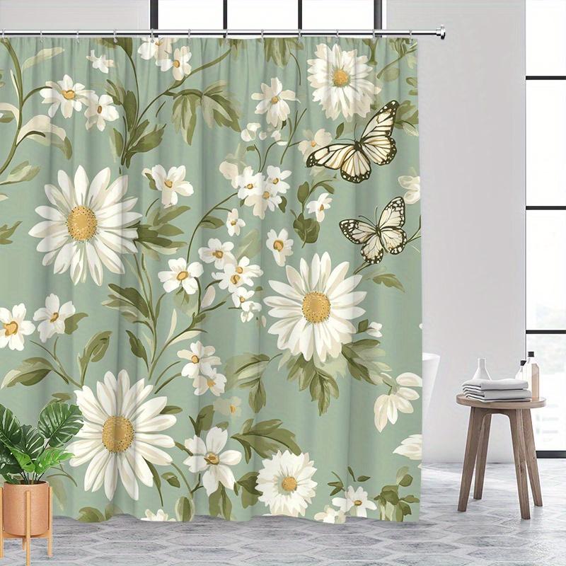 Daisy Delight Shower Curtain - Water-Resistant, Easy To Clean, Adds a Fresh and Floral Charm To Your Bathroom Decor