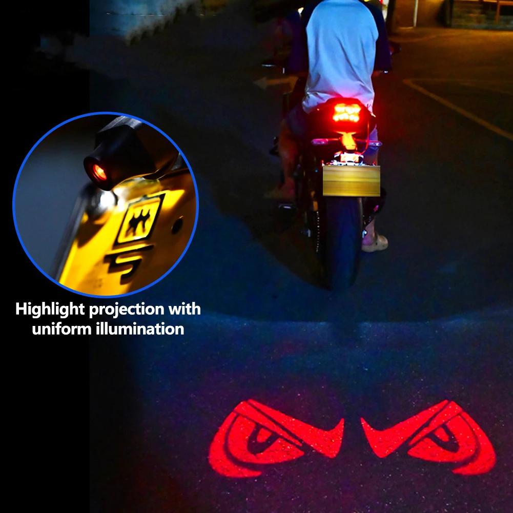 12V Motorcycle Devil Eye Light LED Underbody Light Projector Lamp LED Brake Taillights Motorcycle Decorative Accessories