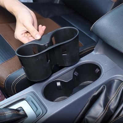 For Ford Ranger Wildtrak 2018- TPE Black Car Center Console Water Cup Holder Storage Box Car Interior Accessories
