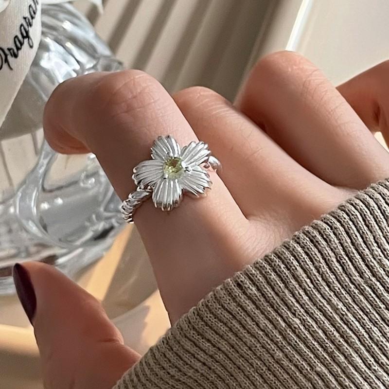 Luxe Korean 925 Sterling Silver Ring For Women With Trendy Geometric Design And Adjustable Fit For Everyday Sophistication