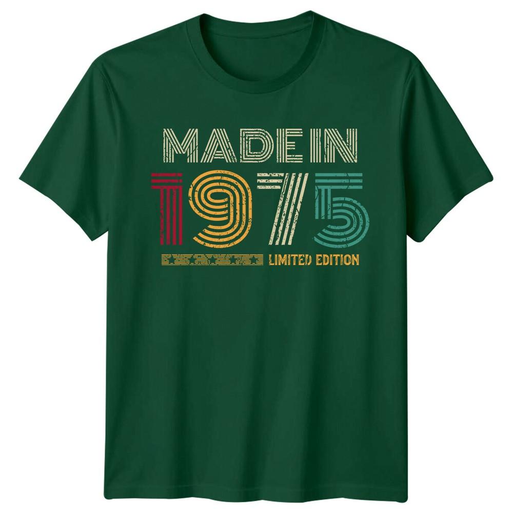 Made In 1975 Unisexs T Shirt 51st Birthday Gift Vintage Limited Edition S