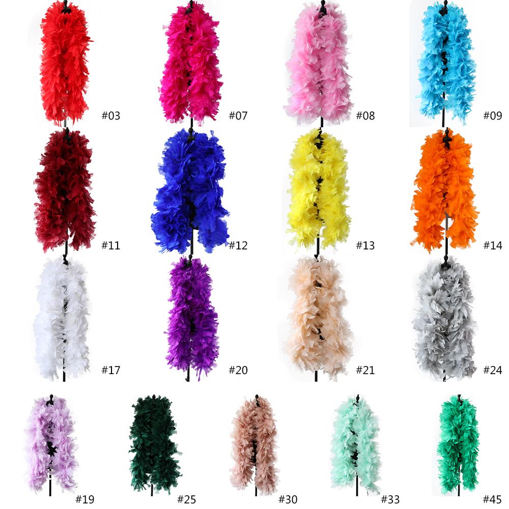 DIY 200Gram Pink Turkey Marabou Feather Boas Trim Scarf 2Meter Feathers Clothing Wedding Party Shawl Decoration Plumes Crafts Scarf