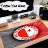 Custom Name Mouse pad Red And White Prague Football Mouse Pad Desk Mat, Non-Slip Rubber Backer Pad For Computer Notebook Gaming Mouse Pad Gift