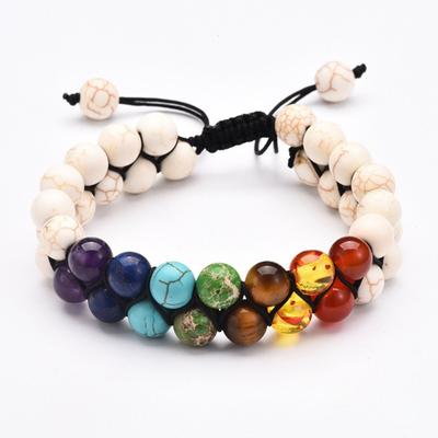 Planet Bracelet Double-layered Multi-pattern Sweet Milky Way Colorful Universe Stone Frosted Bracelet for Daily Wear