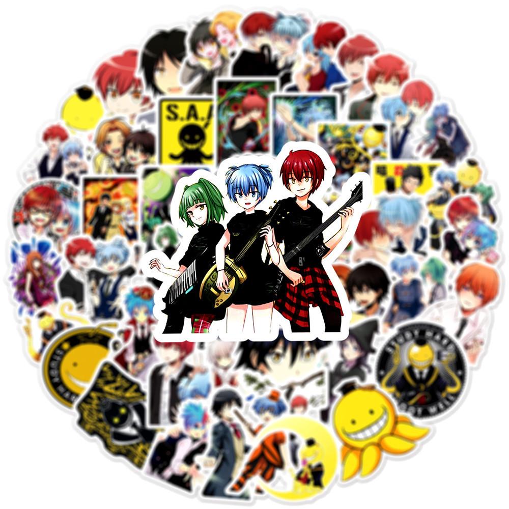 10 30 50Pcs  Japanese Anime Assassination Classroom Graffiti Classic Stickers  Water Removable Trolley Boxdecal Home Decor