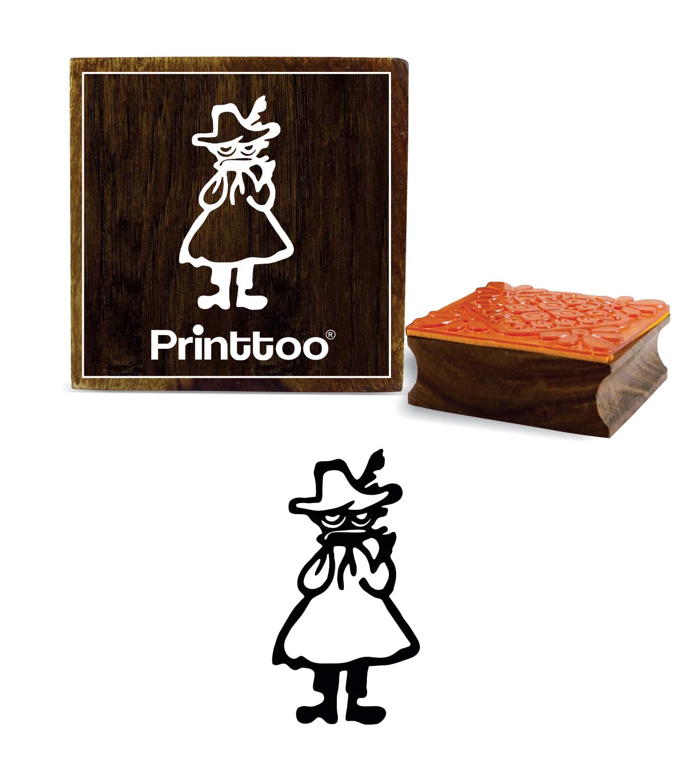 

Printtoo Diary Card Print Girl Design Square Wooden Rubber Stamp Brown Block-2 x 2 2 x 2 Inches коричневый