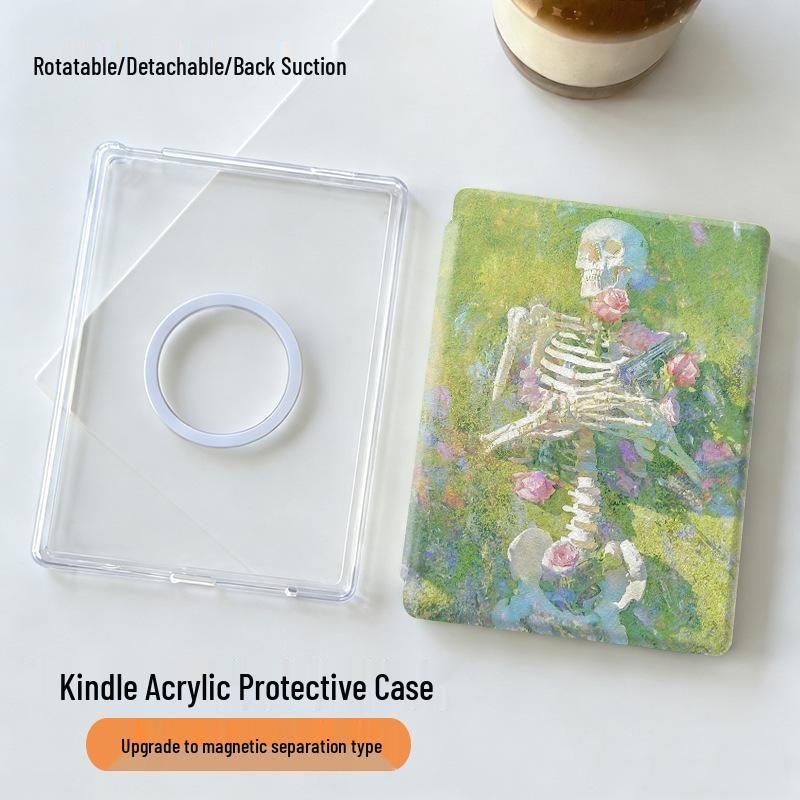 Magnetic Detachable Sleep Case: Compatible with Kindle Paperwhite KPW1-6 Acrylic/Silicone, Kobo.