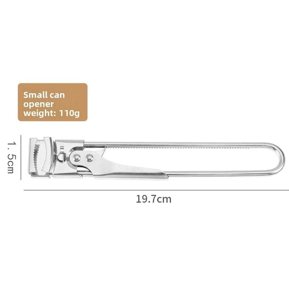 Cut Can Opener Smooth Edge Can Opener - Handheld Easy Turn Knob, Manual Can Opener Stainless Steel for Kitchen & Restaurant