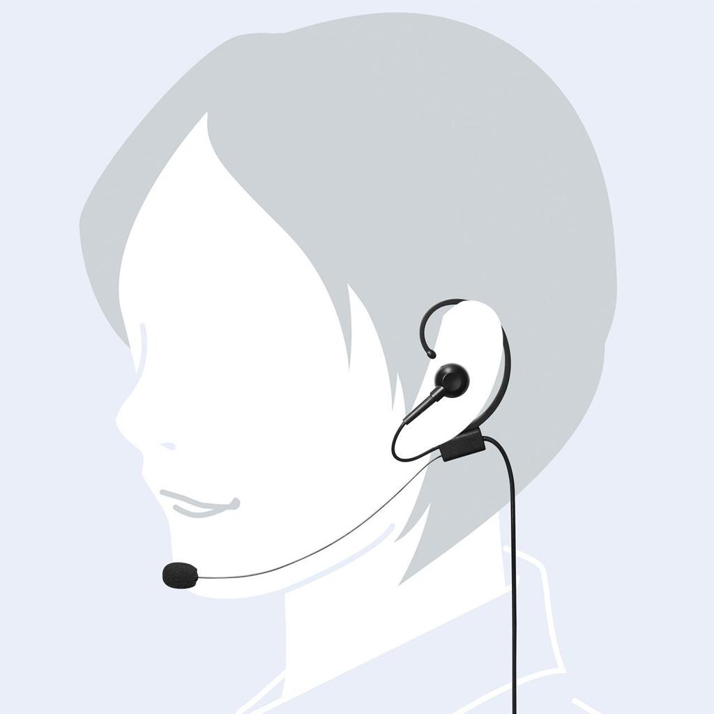 Sanwa Supply USB Single Compatible with and Teams MM-HSU04BK Headset, Wired, In-Ear, Lightweight, Skype, Zoom,
