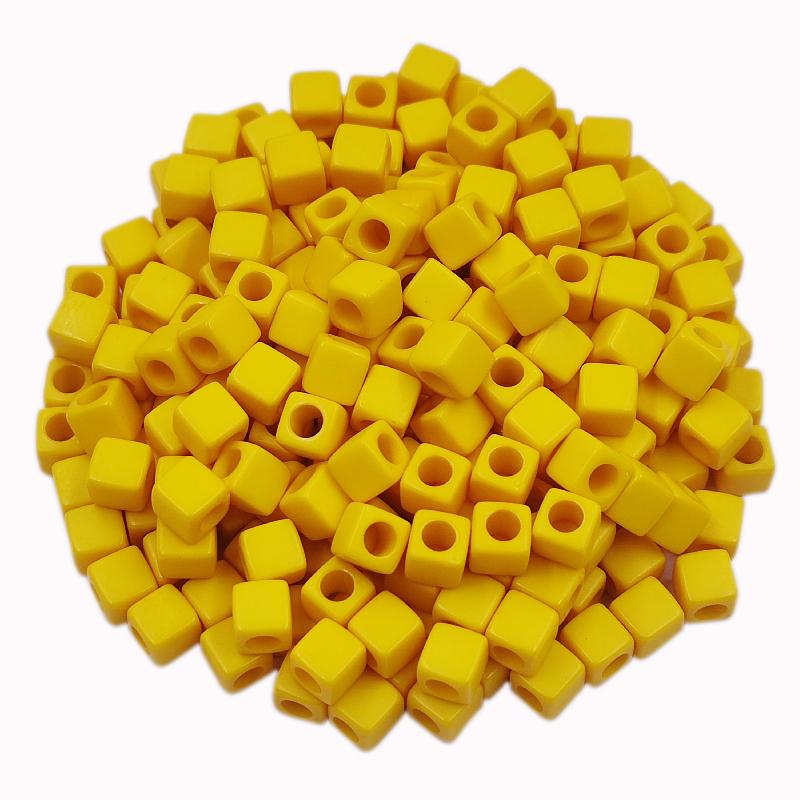 40Pcs 7mm Bracelet Making Square Loose Beads DIY Charms For Jewelry Making Manual Accessories Necklaces Making