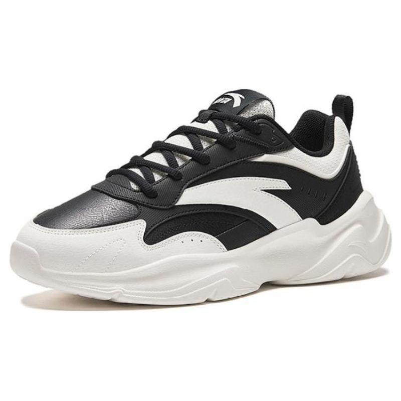 Anta Chaobai Gz Cushioning Anti-Slip And Wear-Resistant Low-Top Casual Shoes Men's White Black Sneakers 112348812-9