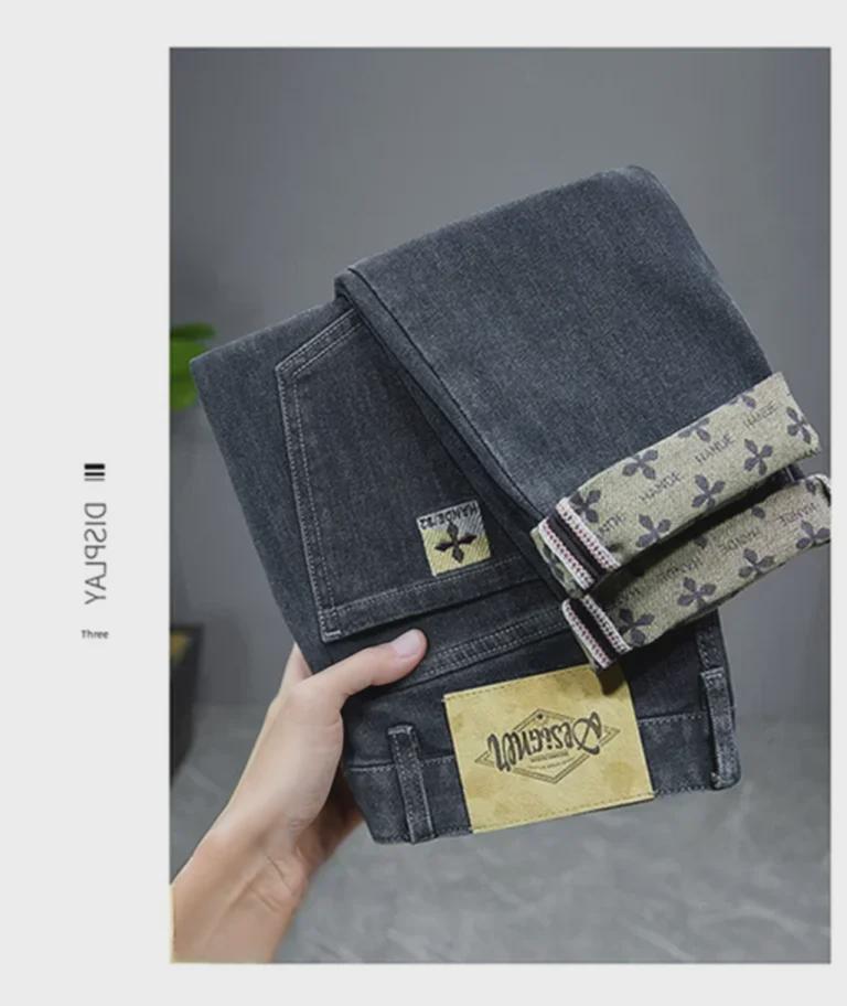 Xintang Men's Slim Straight Jeans: High-End European & American Fashion, Versatile Spring & Autumn Style