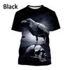 Bird King Eye Pattern T-shirt Men's Cool Bird 3D Printed Summer Breathable Round Neck Short Sleeve Top
