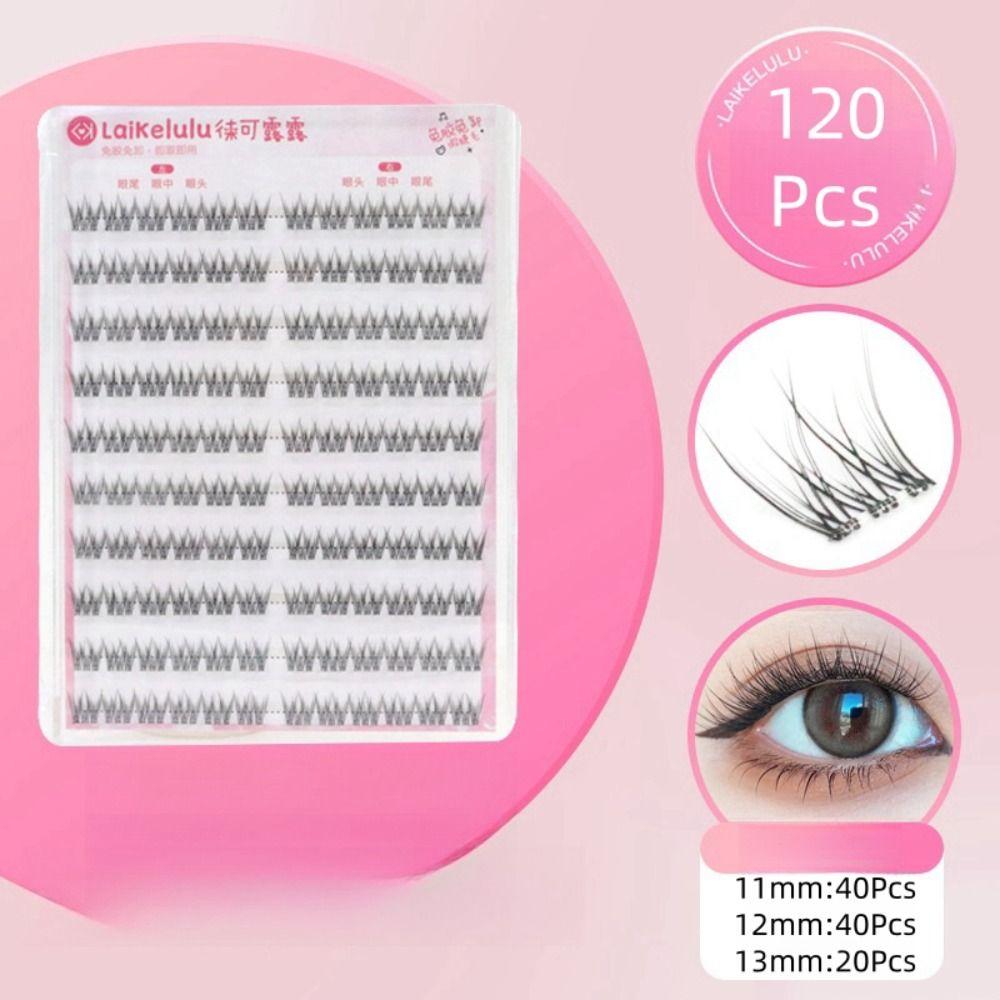

Comic Eye Glue Free Fake Eyelashes Curled Cluster False Lashes Make Up Style B
